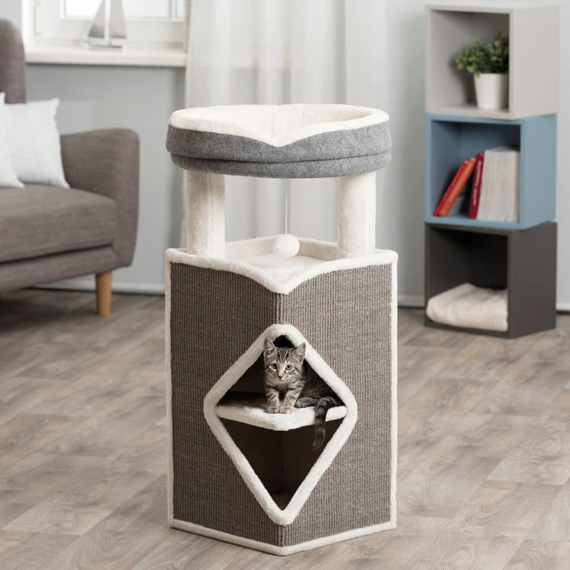 Trixie Torre Para Gatos Arma Gris Azul Y Blanco_1