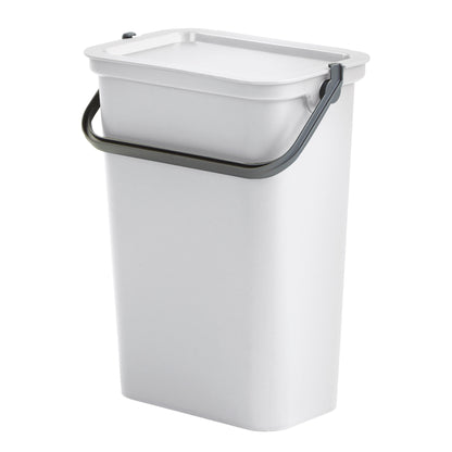 Set De 3 Papeleras moda 10l Blanco Con Asa