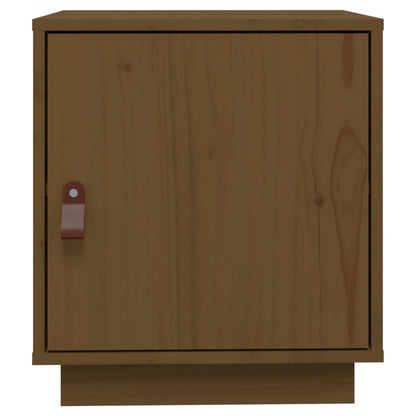 Mesita De Noche Madera Maciza De Pino Marrón Miel 40x34x45 Cm_4