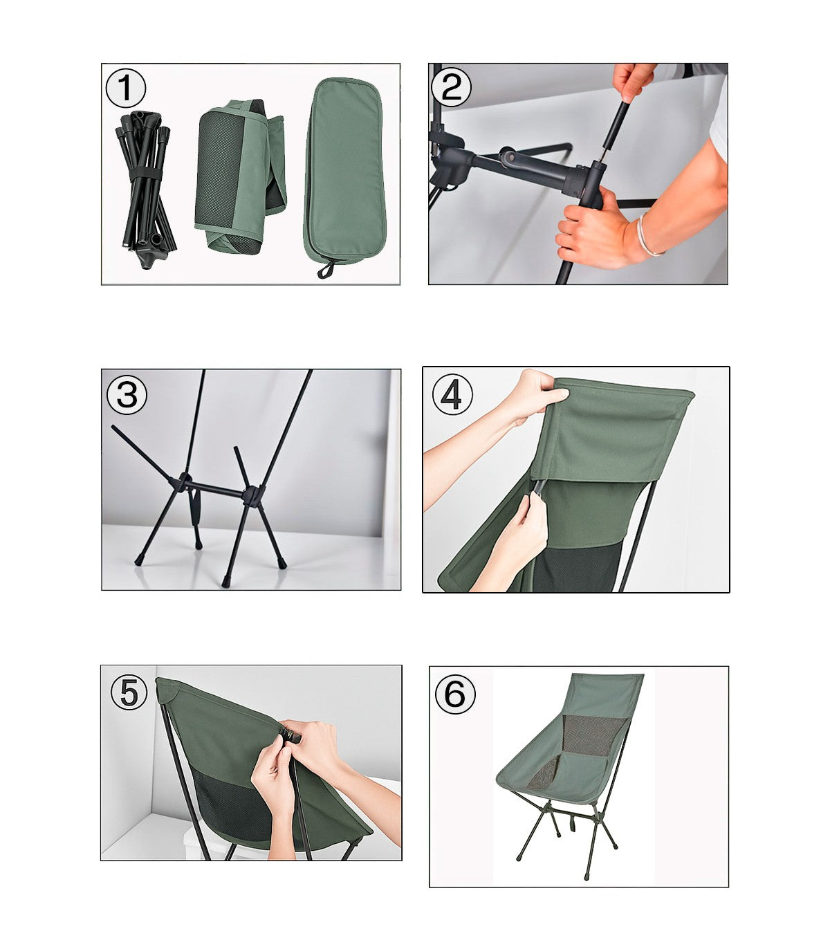 Silla Ultraligera Respaldo Alto Desmontable Gris_4