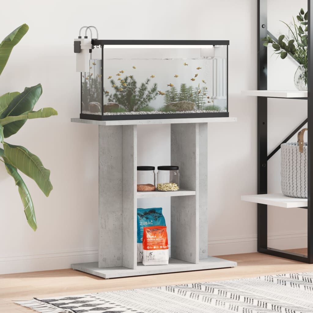 Vidaxl Soporte Para Acuario De Hormigón Gris 60x30x60 Cm De Madera Sintética_1