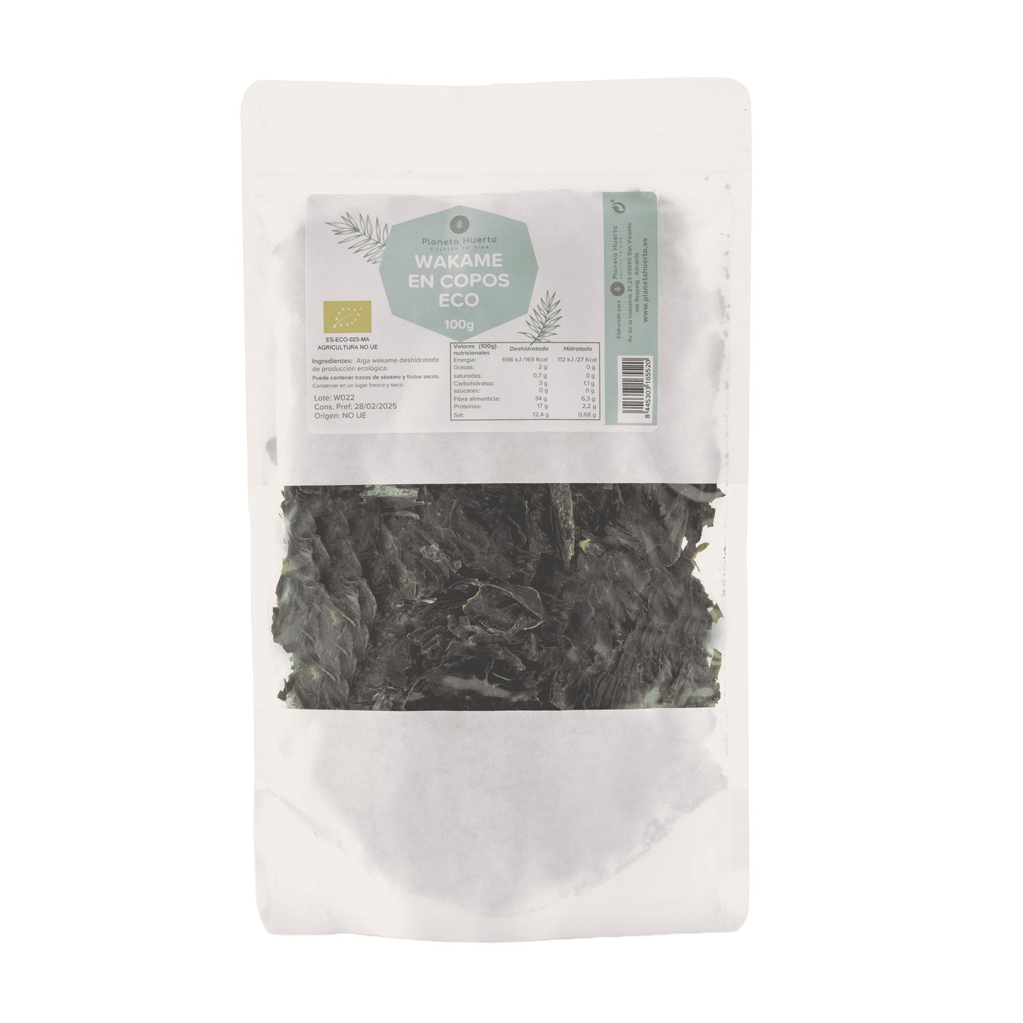 Alga Wakame copos ECO Planeta Huerto 100 g