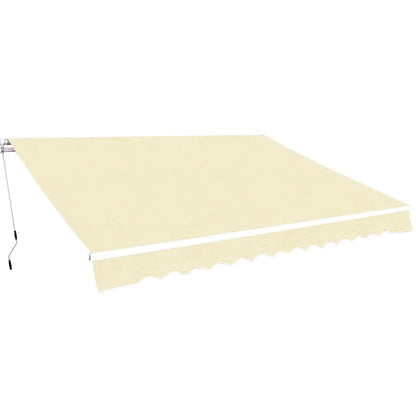 Toldo Plegable De Operación Manual 400 Cm Crema_1
