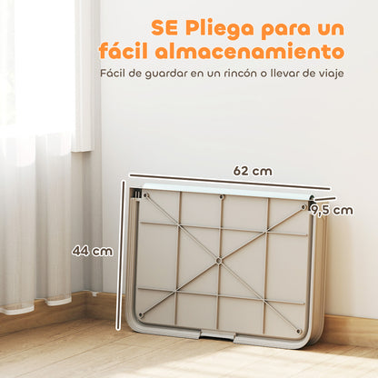 Pawhut Inodoro Para Perros Plegable 86x62 Cm Bandeja Sanitaria Para Perros Gris_5