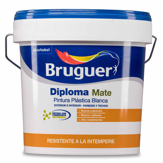 Pintura Plástica Diploma Mate - 15 L - Blanco_0
