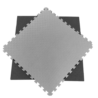 Artatami® Tatami Puzzle 1x1x40 Mm Negro - Gris Pack Ahorro【2 Unidades】 Alta Densidad Eva – Judo, Bjj, Mma Y Lucha_0
