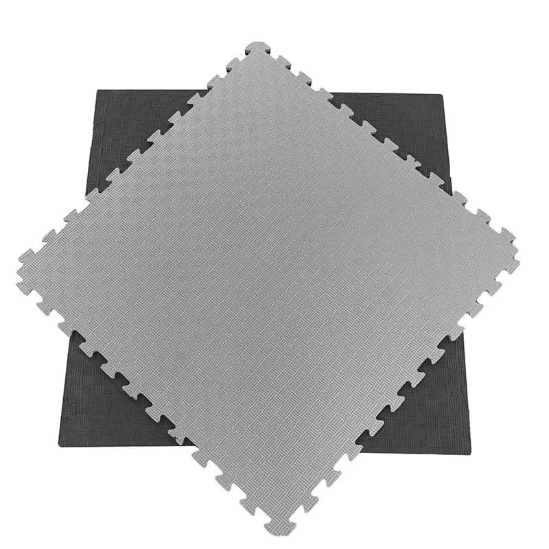 Artatami® Tatami Puzzle 1x1x25 Mm Negro - Gris Pack Ahorro【2 Unidades】 Alta Densidad Eva – Judo, Bjj, Mma Y Lucha_0
