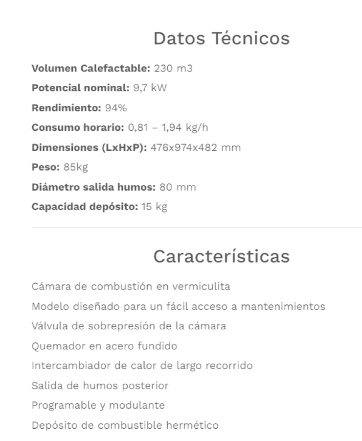 Fabricalor Estufa De Pellets Élite 10 Blanco Ventilada_1