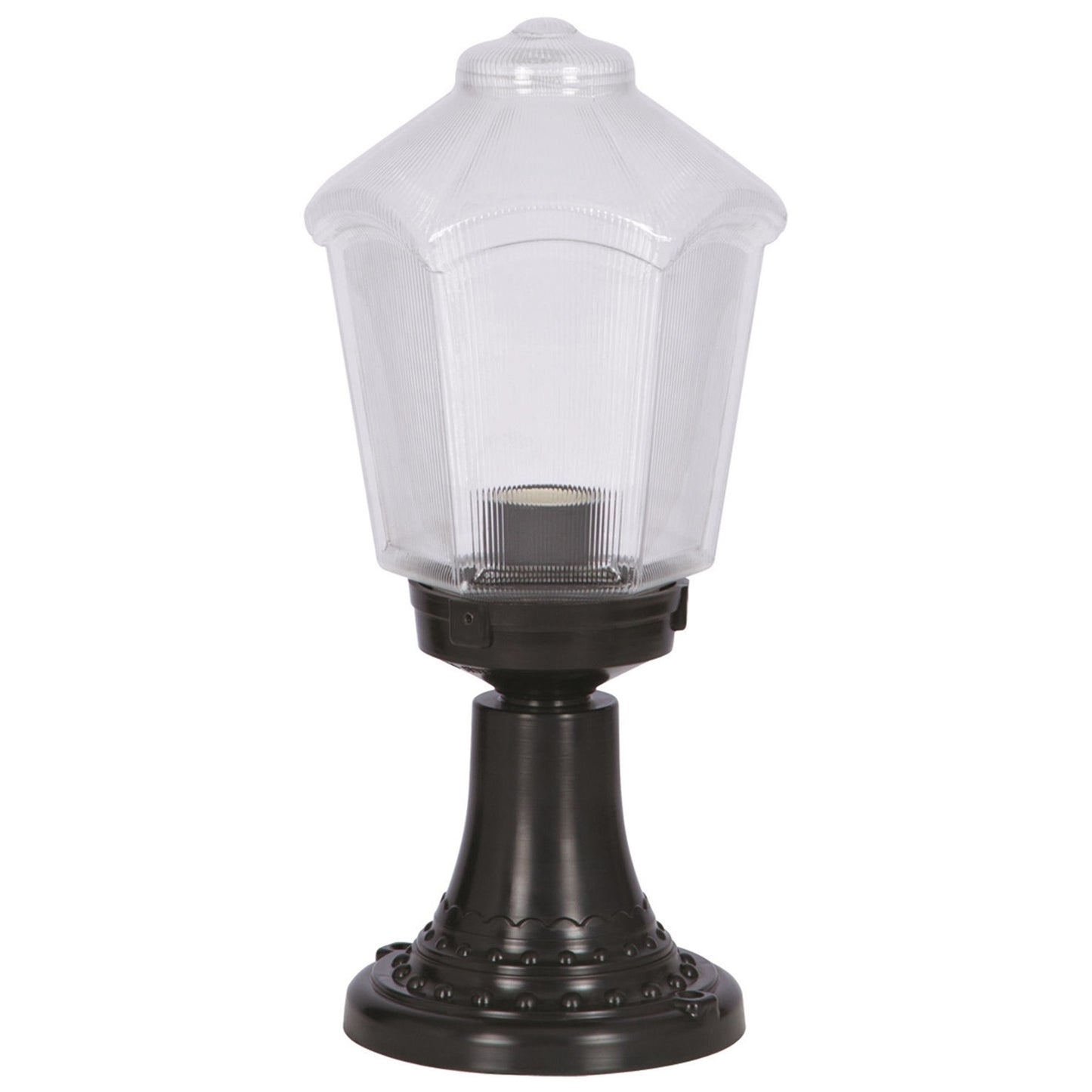 Aplique De Suelo Faro Para Exterior, Abs , Negro, 20x20x45, Casquillo E 27 Max 60 W_0