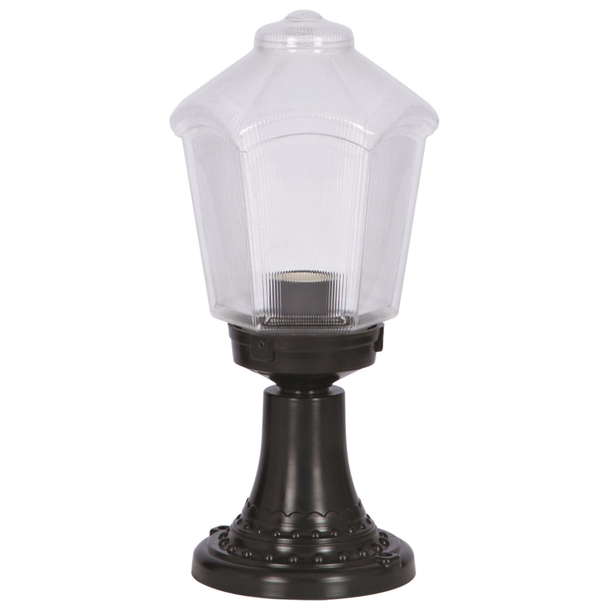 Aplique De Suelo Faro Para Exterior, Abs , Negro, 20x20x45, Casquillo E 27 Max 60 W_0