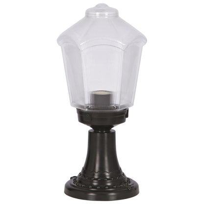 Aplique De Suelo Faro Para Exterior, Abs , Negro, 20x20x45, Casquillo E 27 Max 60 W_0