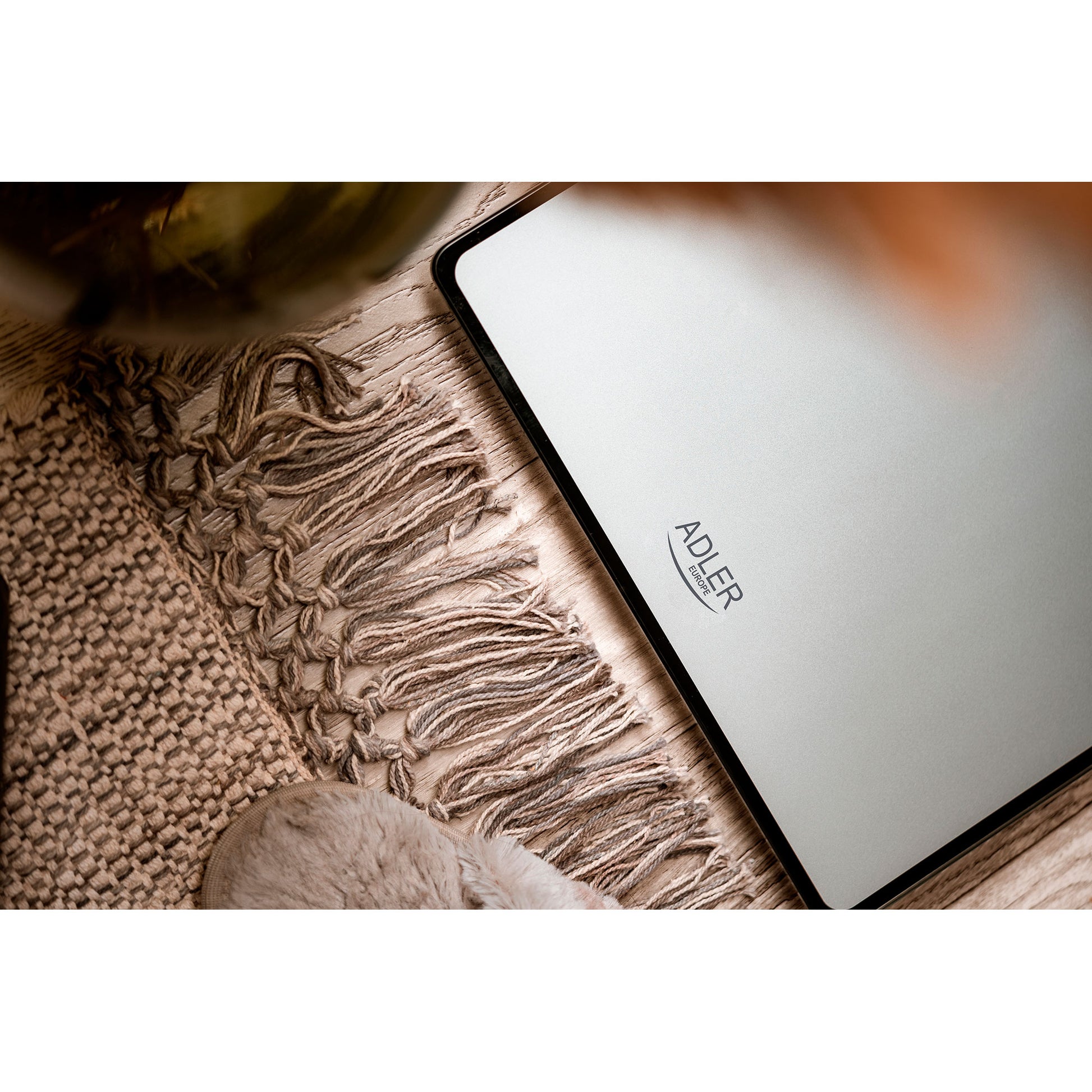 Báscula De Baño Digital Alta Precisión 180kg, Pantalla Led Apagado Automático, Vidrio Templado Adler Ad8174s Plata