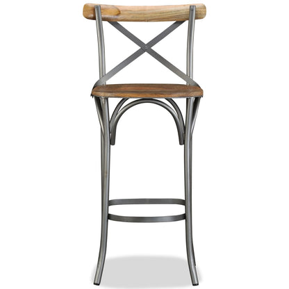 Taburete De Cocina De Madera Maciza De Mango_0