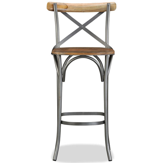 Taburete De Cocina De Madera Maciza De Mango_0