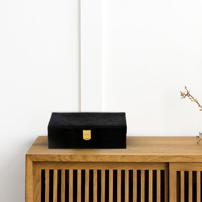 Well Home Caja Joyero Con Espejo Color Negro 25x16x7cm