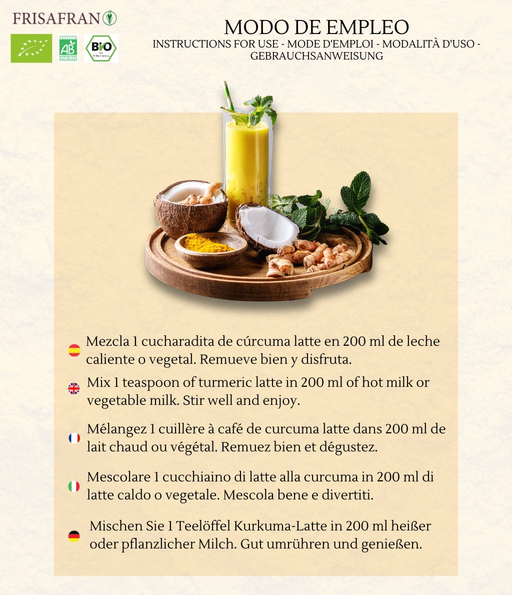 Cúrcuma Latte Ecológica En Polvo | Calidad | Frisafran 200 G_2
