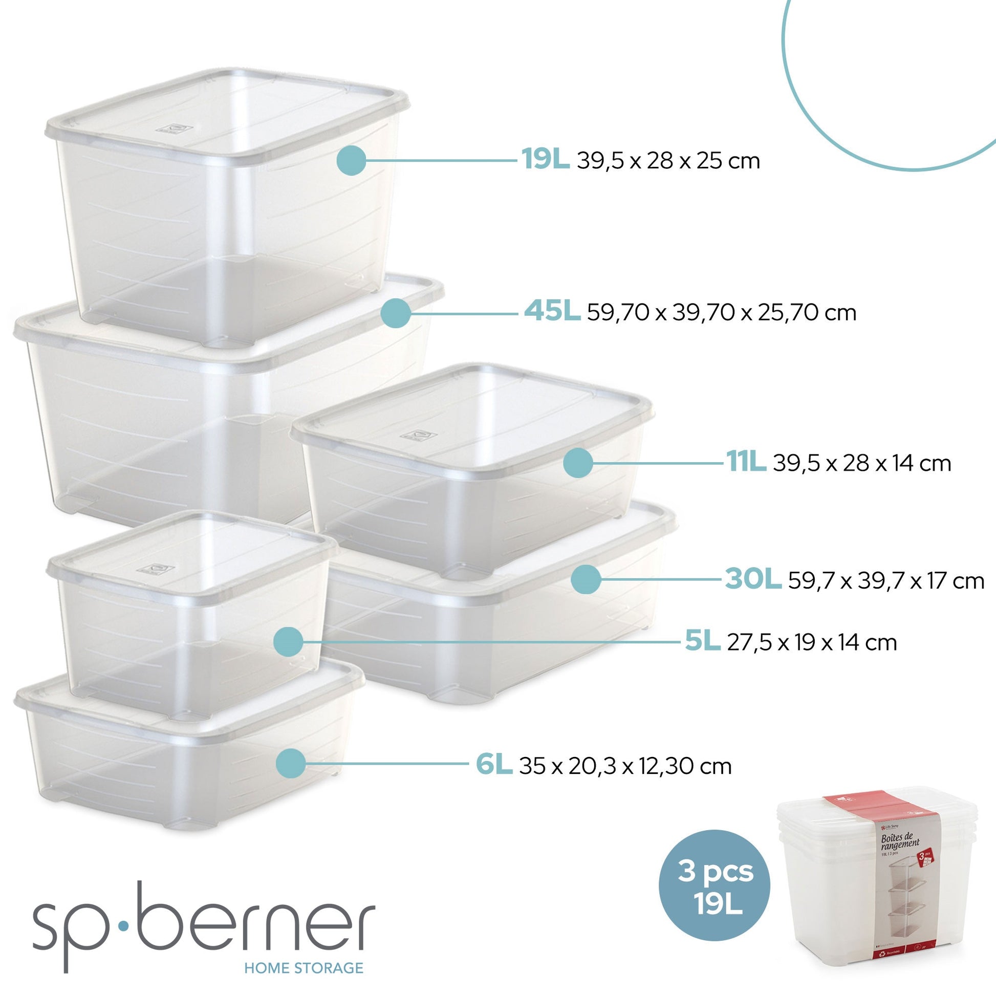 Life Story Clear Box 19l Set De 3_2