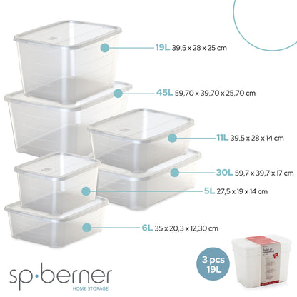 Life Story Clear Box 19l Set De 3_2