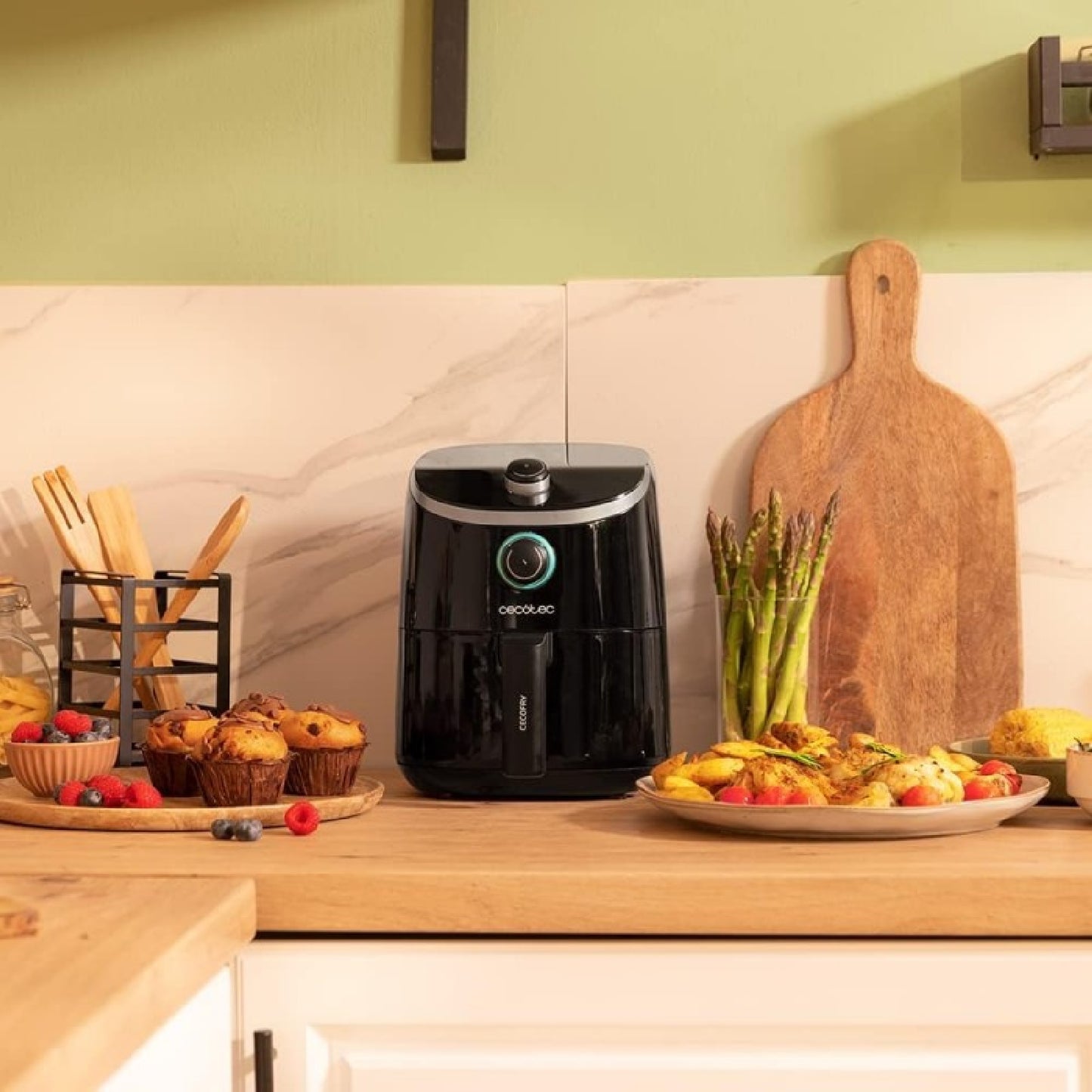 Freidora Sin Aceite De 2,5 L De Aire Caliente Cecofry Pixel 2500. 1000 W, Dietética, Manual Y Compacta, Temporizador, Control De Temperatura, Tecnol_3