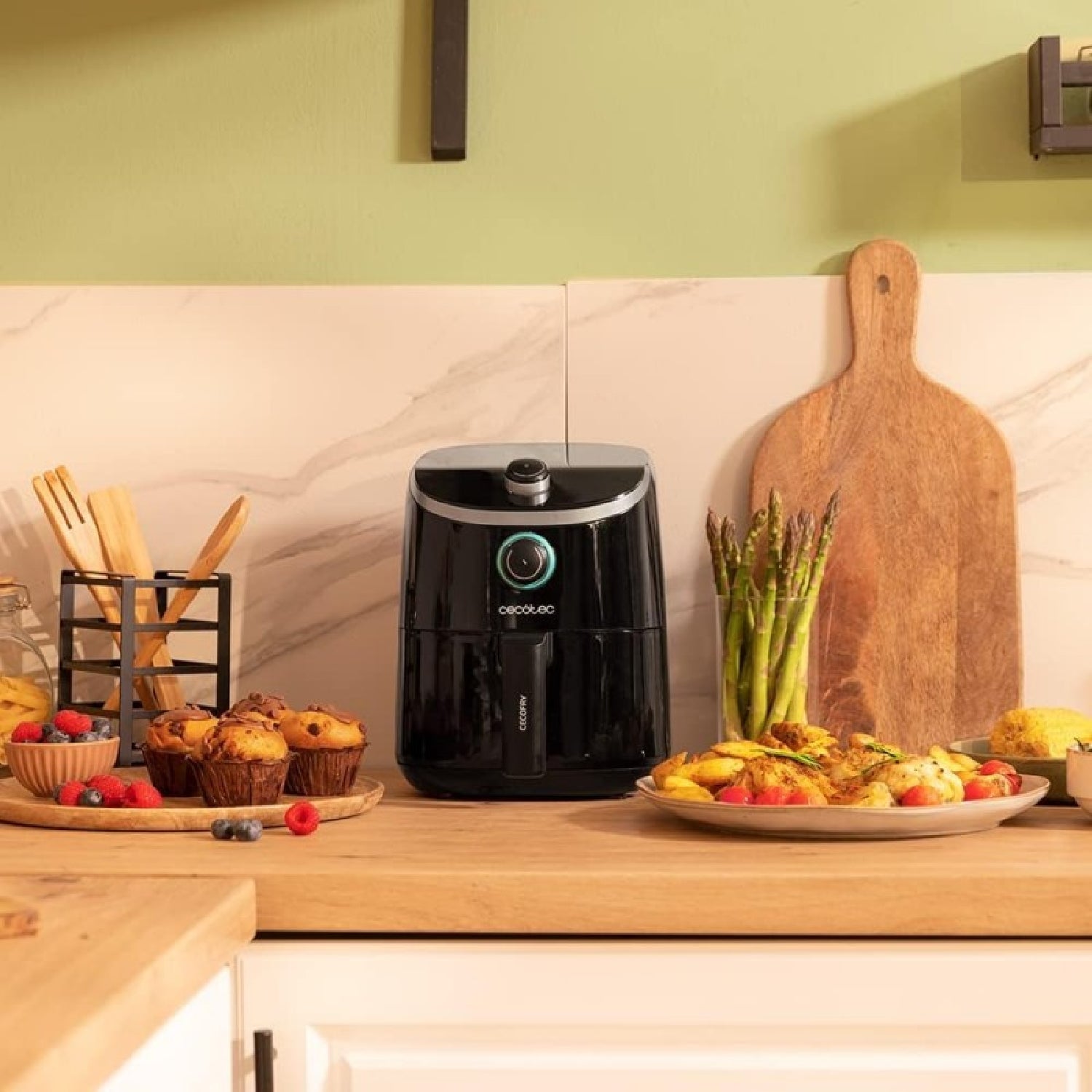 Freidora Sin Aceite De 2,5 L De Aire Caliente Cecofry Pixel 2500. 1000 W, Dietética, Manual Y Compacta, Temporizador, Control De Temperatura, Tecnol_3