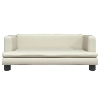 Cama Para Perros De Cuero Sintético Crema 80x45x30 Cm / Vetonek_0