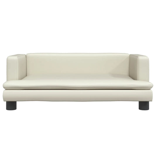 Cama Para Perros De Cuero Sintético Crema 80x45x30 Cm / Vetonek_0