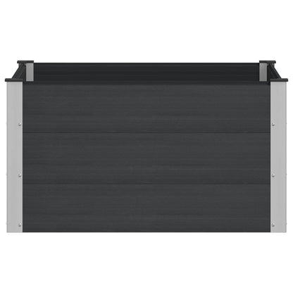 Arriate Elevado Negro 100 X 100 X 54 Cm Wpc Y Aluminio_2