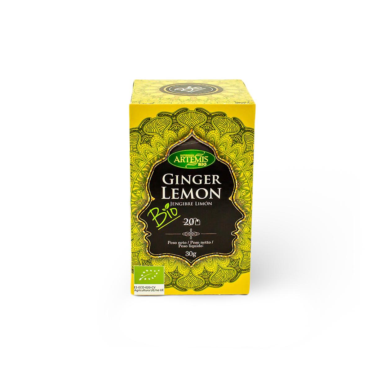 Infusión Jengibre y Limón Artemis Bio 20 bolsitas