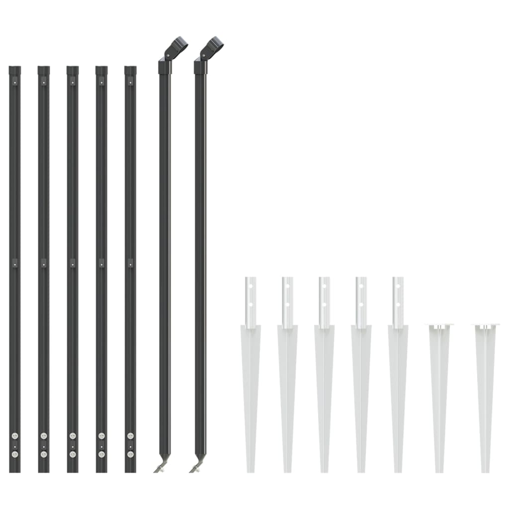Cerca De Alambre Con Pinchos De Anclaje Gris Antracita 0,8x10 M / Vetonek_2