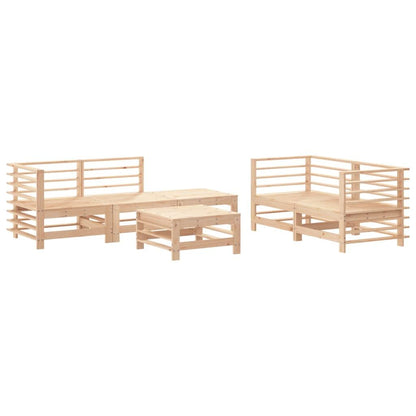 Vidaxl Juego De Muebles De Jardín 6 Piezas Madera Maciza De Pino_0