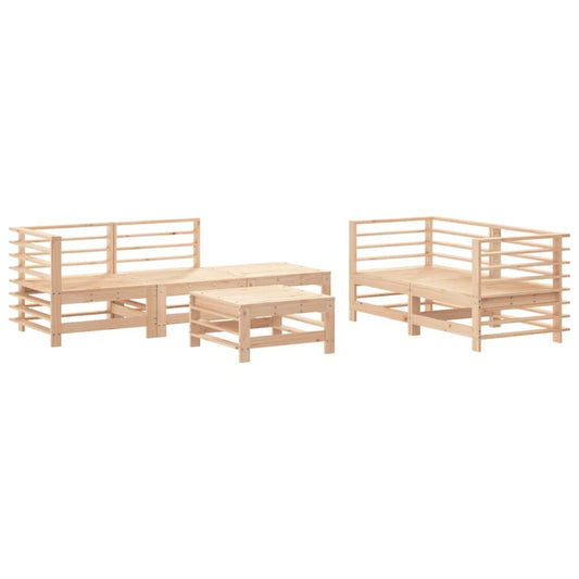 Vidaxl Juego De Muebles De Jardín 6 Piezas Madera Maciza De Pino_0