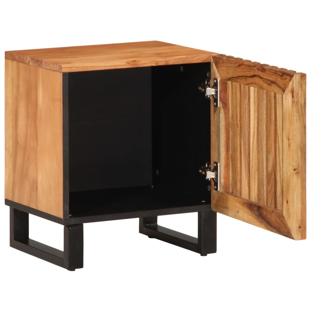 Mesitas De Noche 2 Uds Madera Maciza De Acacia 40x34x46 Cm_1