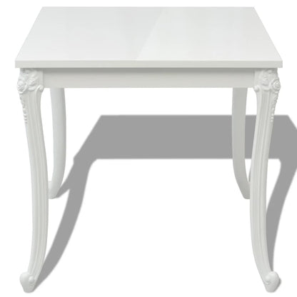 Mesa De Comedor Blanco Brillante 80x80x76 Cm_1