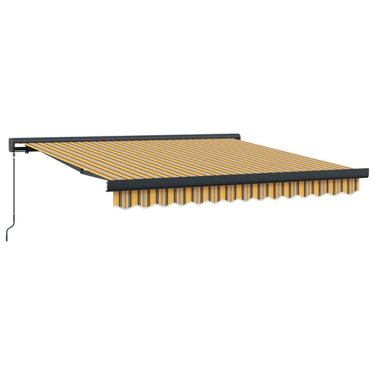 Toldo Retráctil Multicolor 350 X 250 Cm Lona Y Aluminio_0