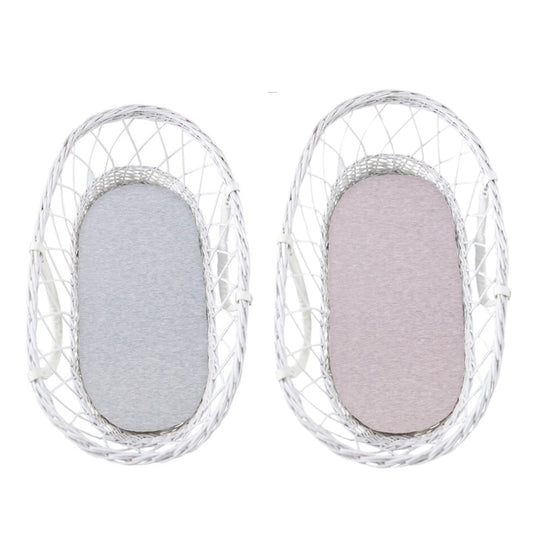 Pack 2 Bajera Capazo Algodón Melange Grey-pink