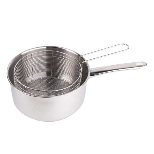 Set 2pcs Freidora (cazo + Cesta) Acero Inox Silver_0