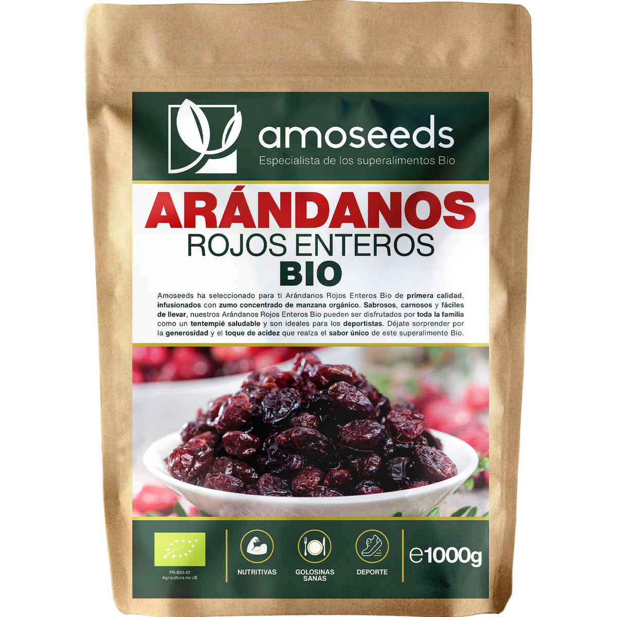 Arándanos Rojos Enteros Bio 1kg_0