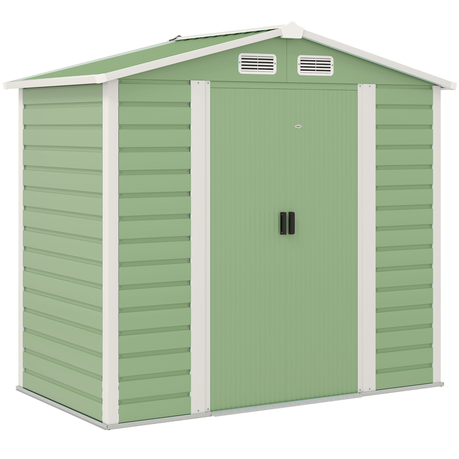 Outsunny Caseta De Jardín Exterior 2,36m² 213x120x194 Cm Verde Claro_0