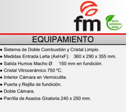 BRICOSOL Estufa Leña Rincon FM Modelo M-105_3