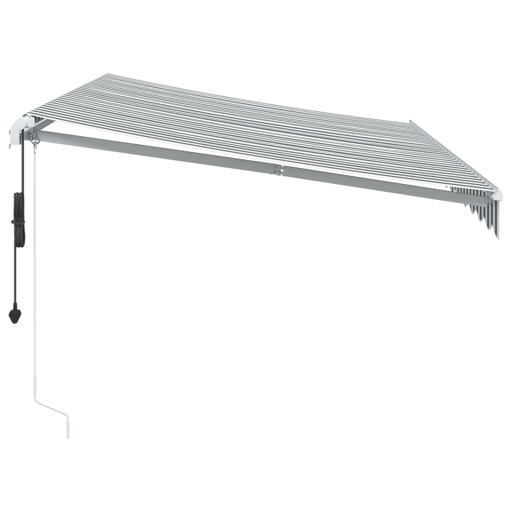 Toldo Retráctil Automático Luz Led Antracita Blanco 350x250 Cm_4