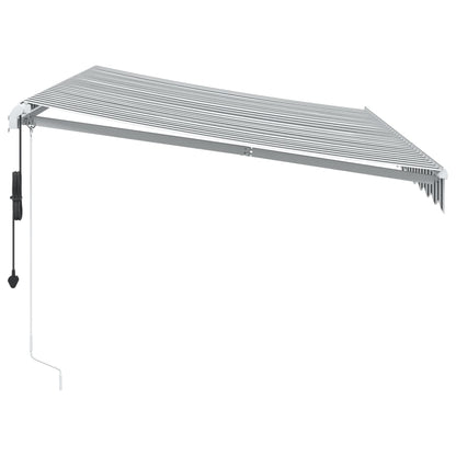 Toldo Retráctil Automático Luz Led Antracita Blanco 350x250 Cm_4