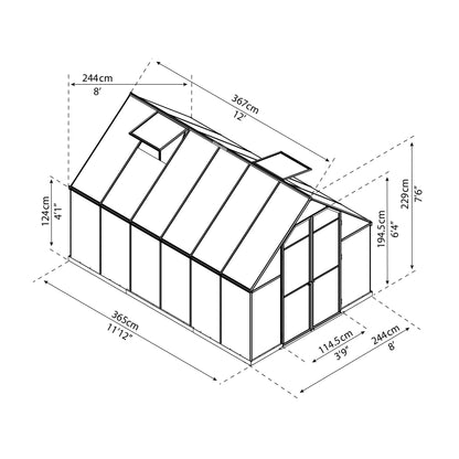 Invernadero Essence Doble Capa 367x244x229 cm