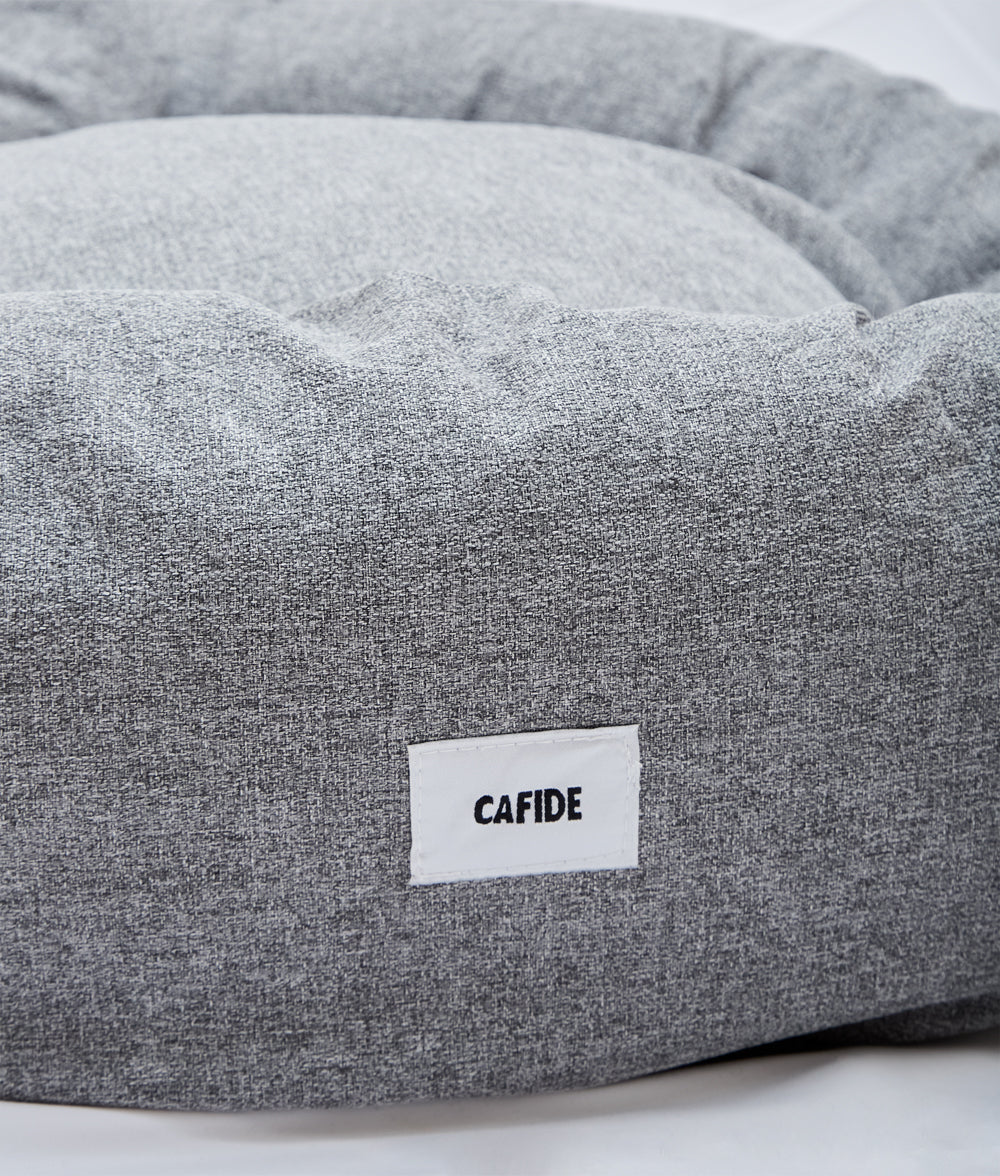 Cafide Cama Donut Para Perro Con Tejido De Chenilla Gris. Modelo Nuba. Talla L (100x100x25 Cm)_1