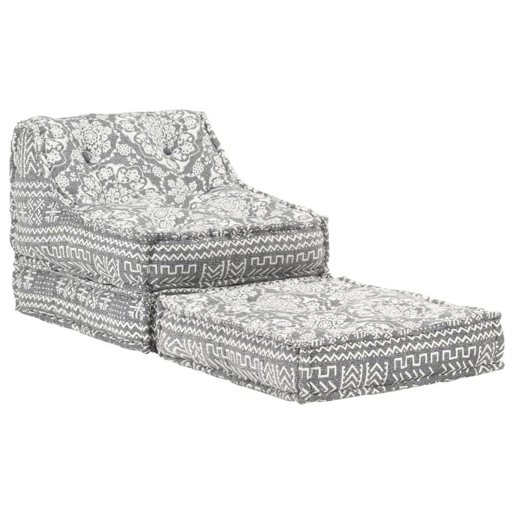 Vidaxl Puf Modular De Tela Gris Claro_1