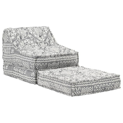 Vidaxl Puf Modular De Tela Gris Claro_1