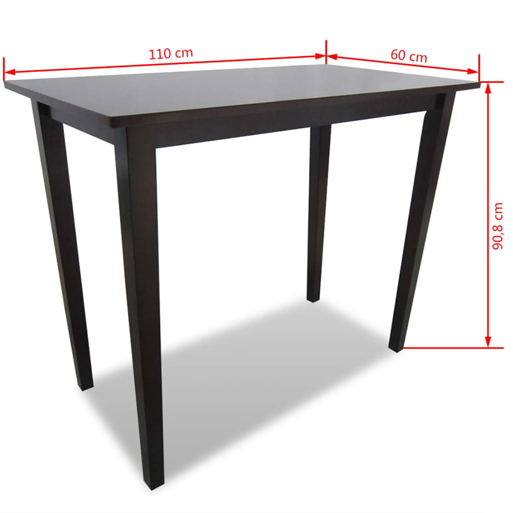 Mesa Alta De Madera Marrón_2