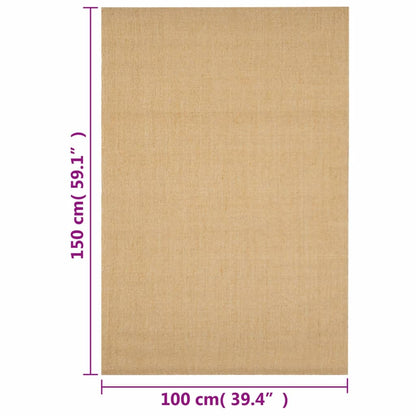 Alfombra De Sisal Natural 100x150 Cm / Vetonek_5