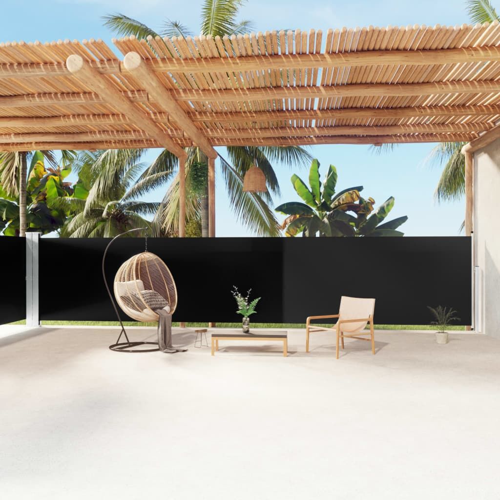 Vidaxl Toldo Lateral Retráctil Negro 160x1200 Cm_1