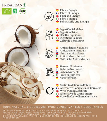 Chips De Coco Ecológicos | Deshidratados | Frisafran 5 Kg_1