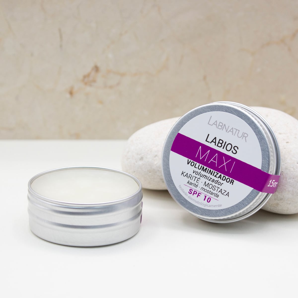 Bálsamo Labial Voluminizador Labnatur 15 ml | Efecto Volumen e Hidratación | Karité, Cacao y Brotes de Mostaza_1